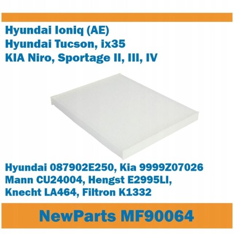 Filtr kabinowy MF90064 Hyundai Kia zamiennik Filtron K1332