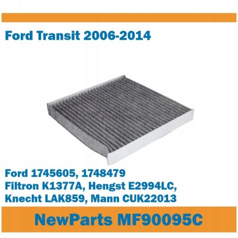 NewParts MF90095C Filtr kabinowy z węglem Ford Transit 06-14 zamienn K1377A