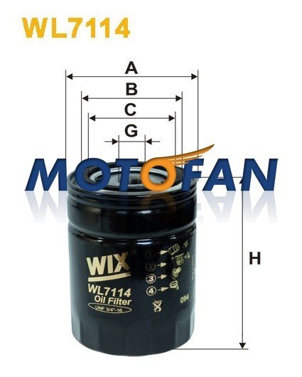 WL7114 - Filtr oleju